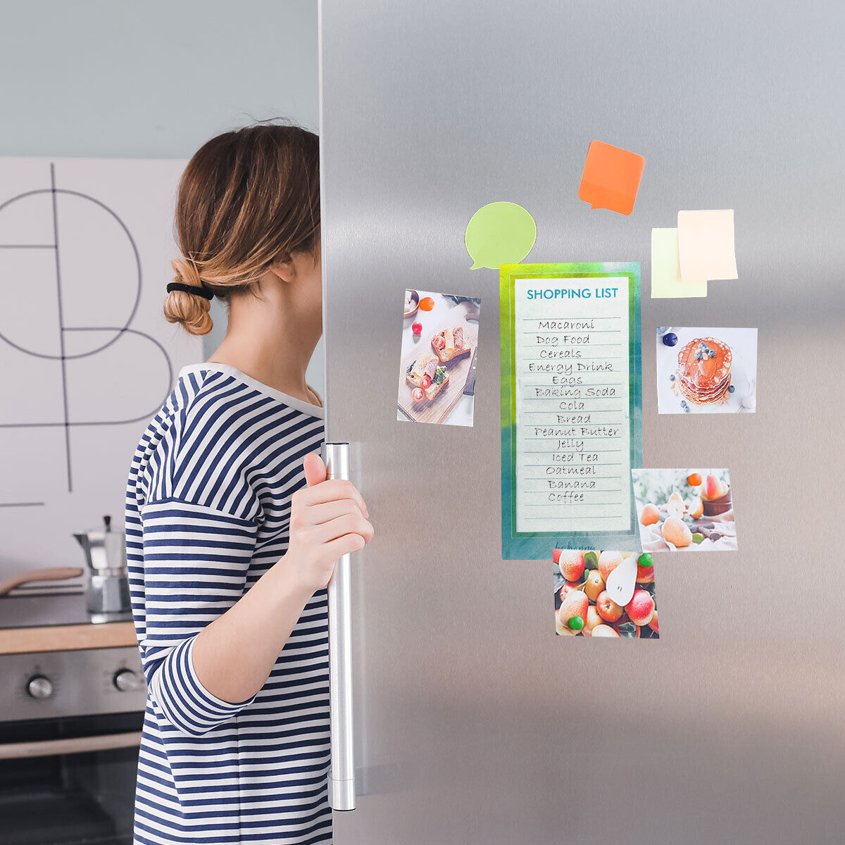 Magnetic Shopping List Pad | Fridge Memo Planner | 80 Pages