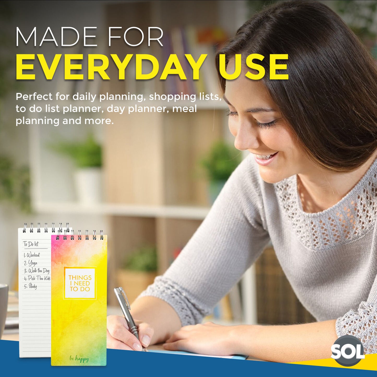 Things To Do List Pad Hardback | Weekly Planner Notebook | 80 Sheets