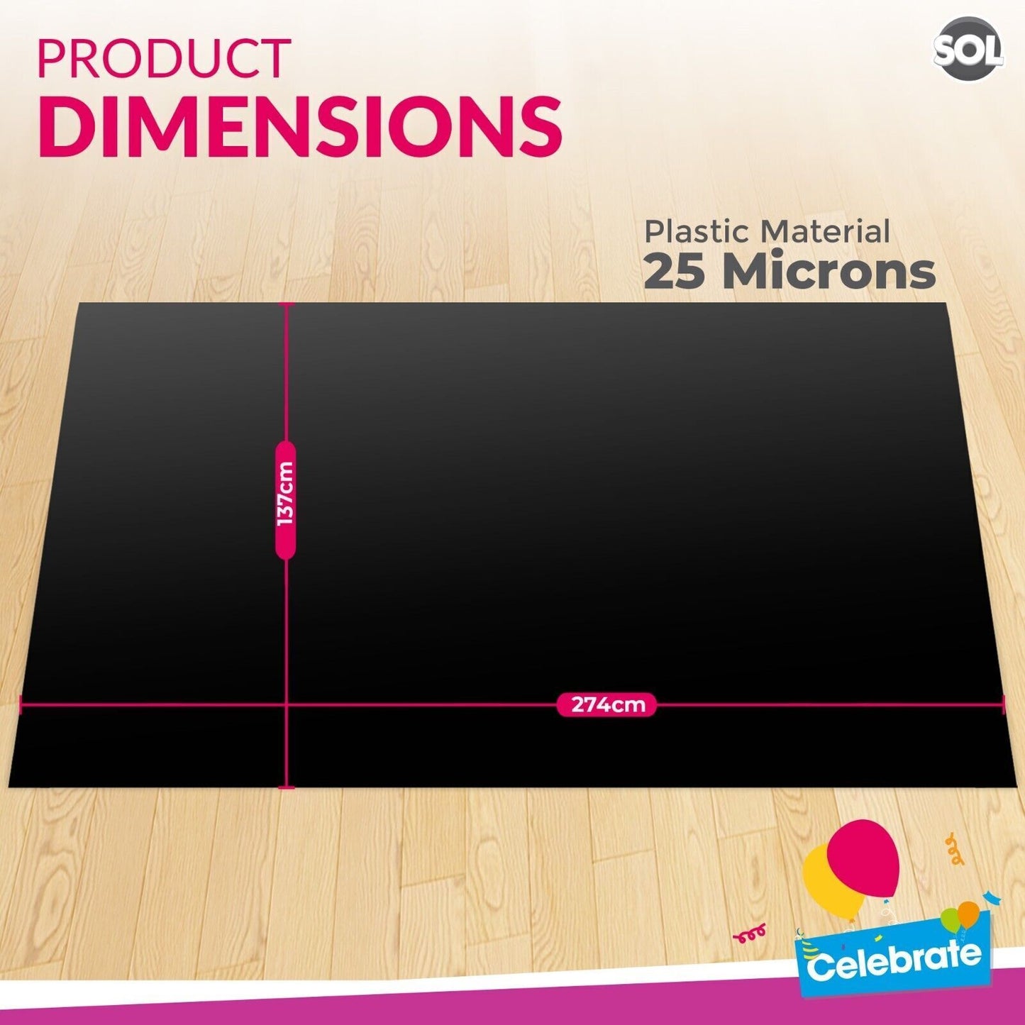 Plastic Table Cloth Covers Rectangular | Party Tableware | 2 Pack