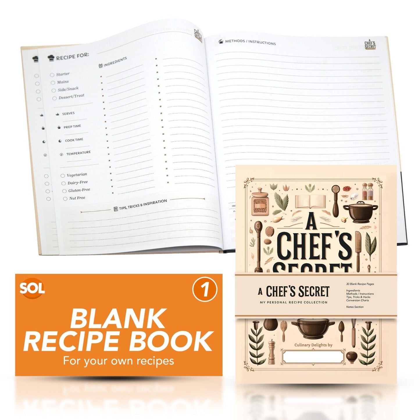 Bank Recipe Book Journal A4 Own Cookbook For Write Your Own Cooking Notebook