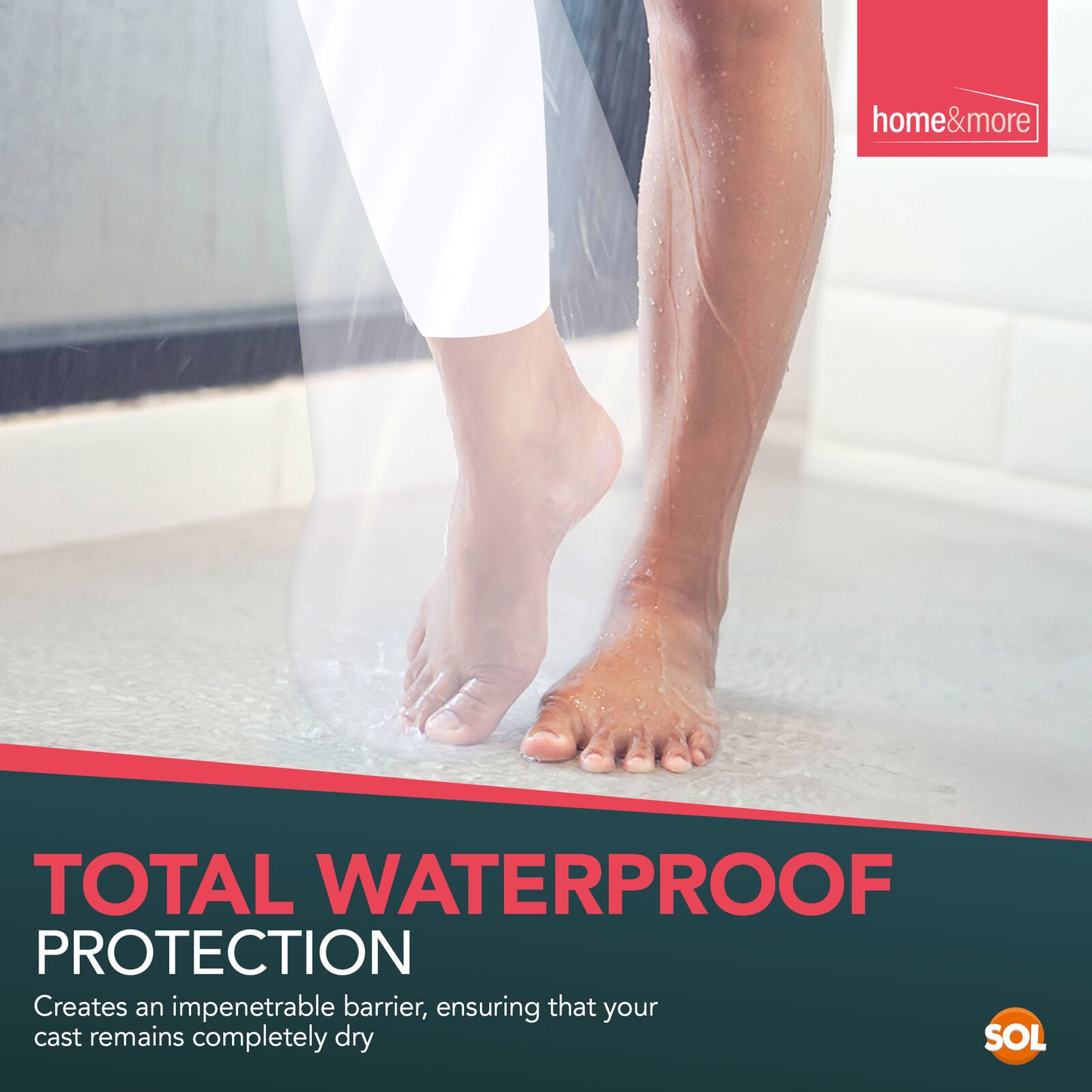 Waterproof Half Leg Cast Cover | Reusable Plaster Foot Protector | 4 Pack