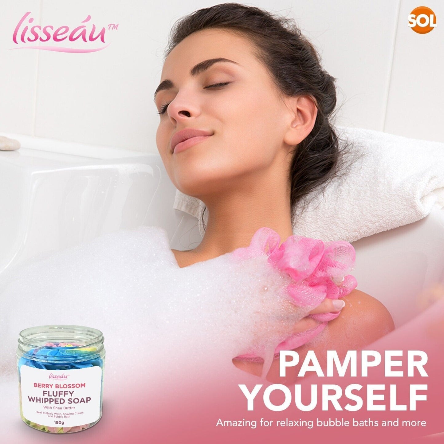 Whipped Soap Shower Fluff | Shea Butter Berry Blossom | 190g