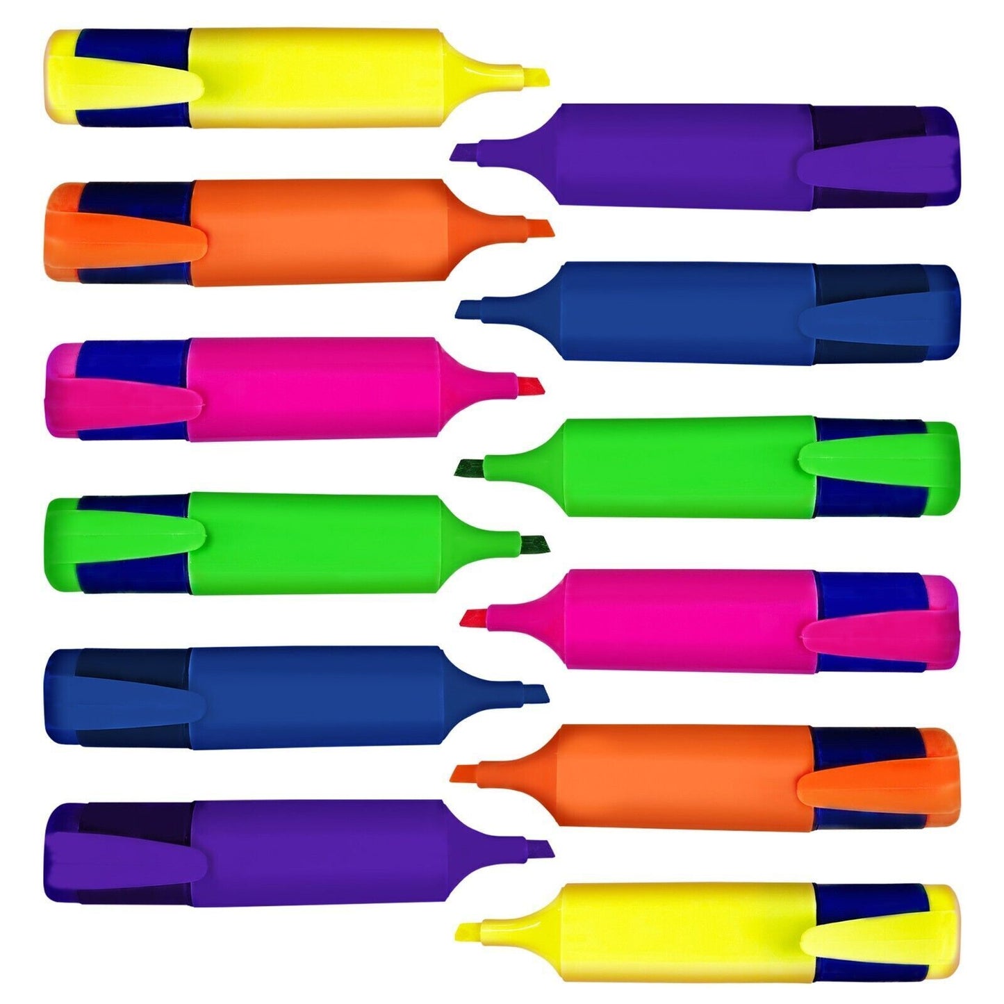 Highlighter Pens Fluorescent Colour Marker School Set | 6 Pack