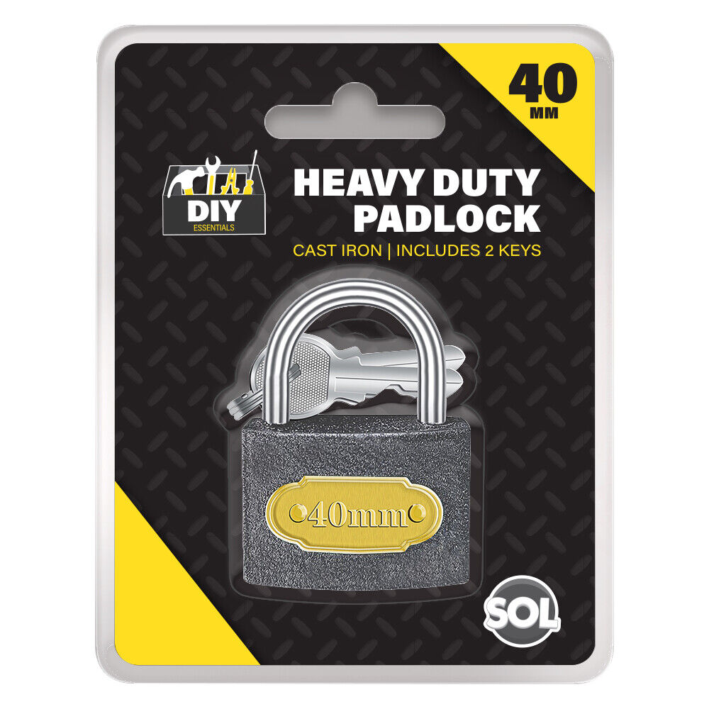 Padlock 40mm with 2 Keys | Heavy Duty Outdoor Security Lock