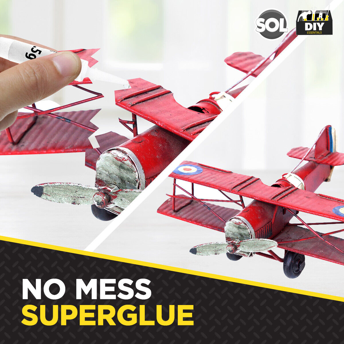 Super Glue | Extra Strong Adhesive for Plastic Rubber Wood | 24 Pack