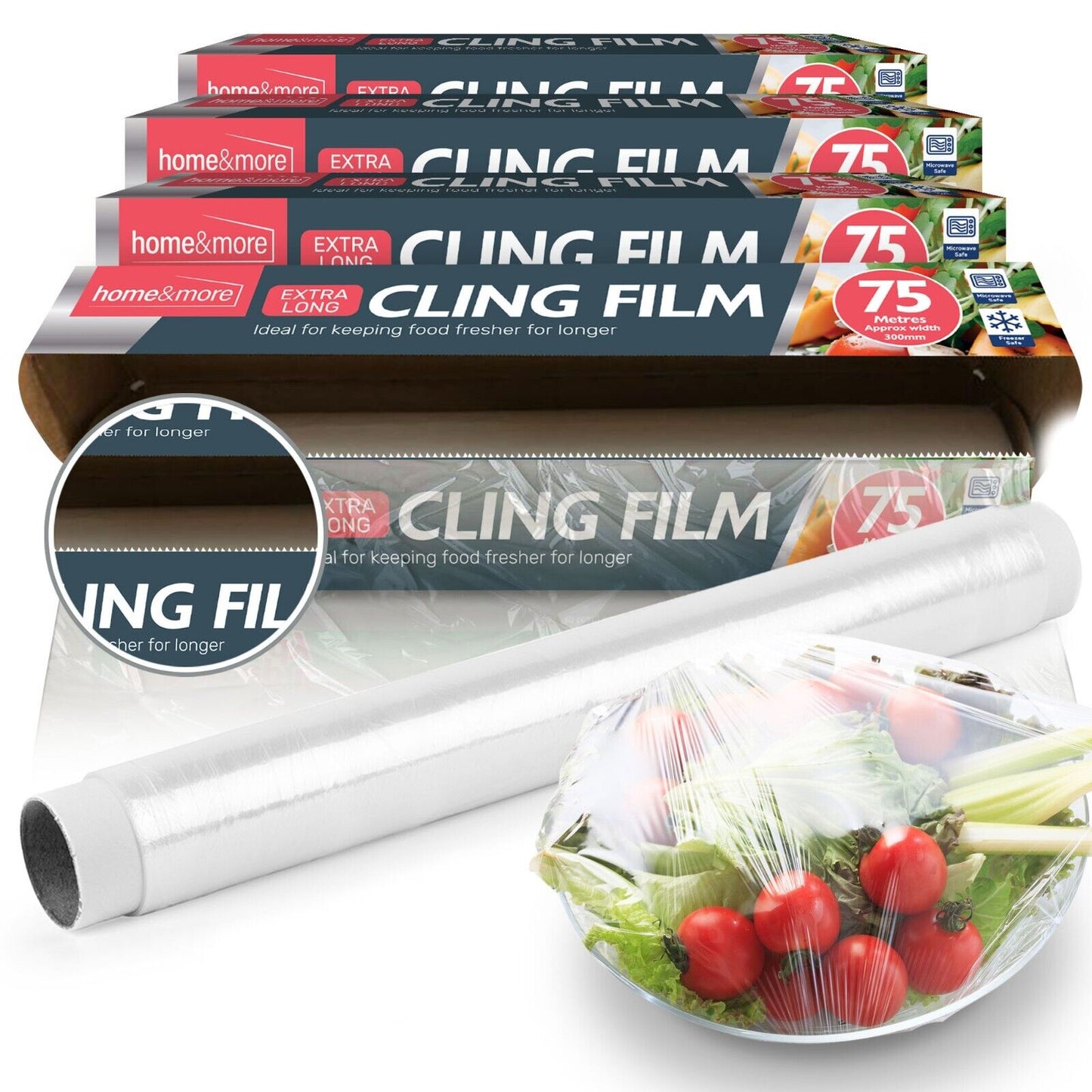 300-600M 30cm Cling Film Food Catering Easy Cut Large Refill Rolls Kitchen Wrap