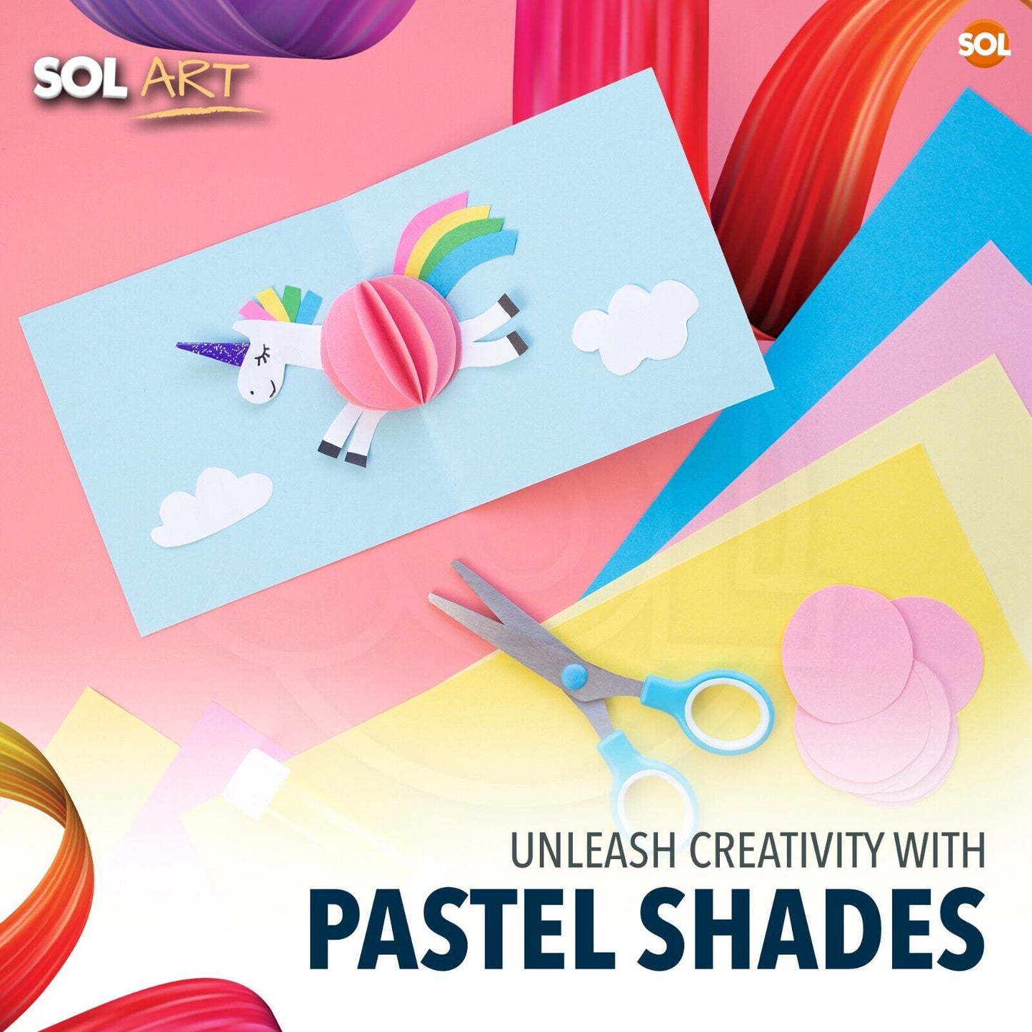 A4 220GSM Coloured Card Mixed Colours | 32 Sheets