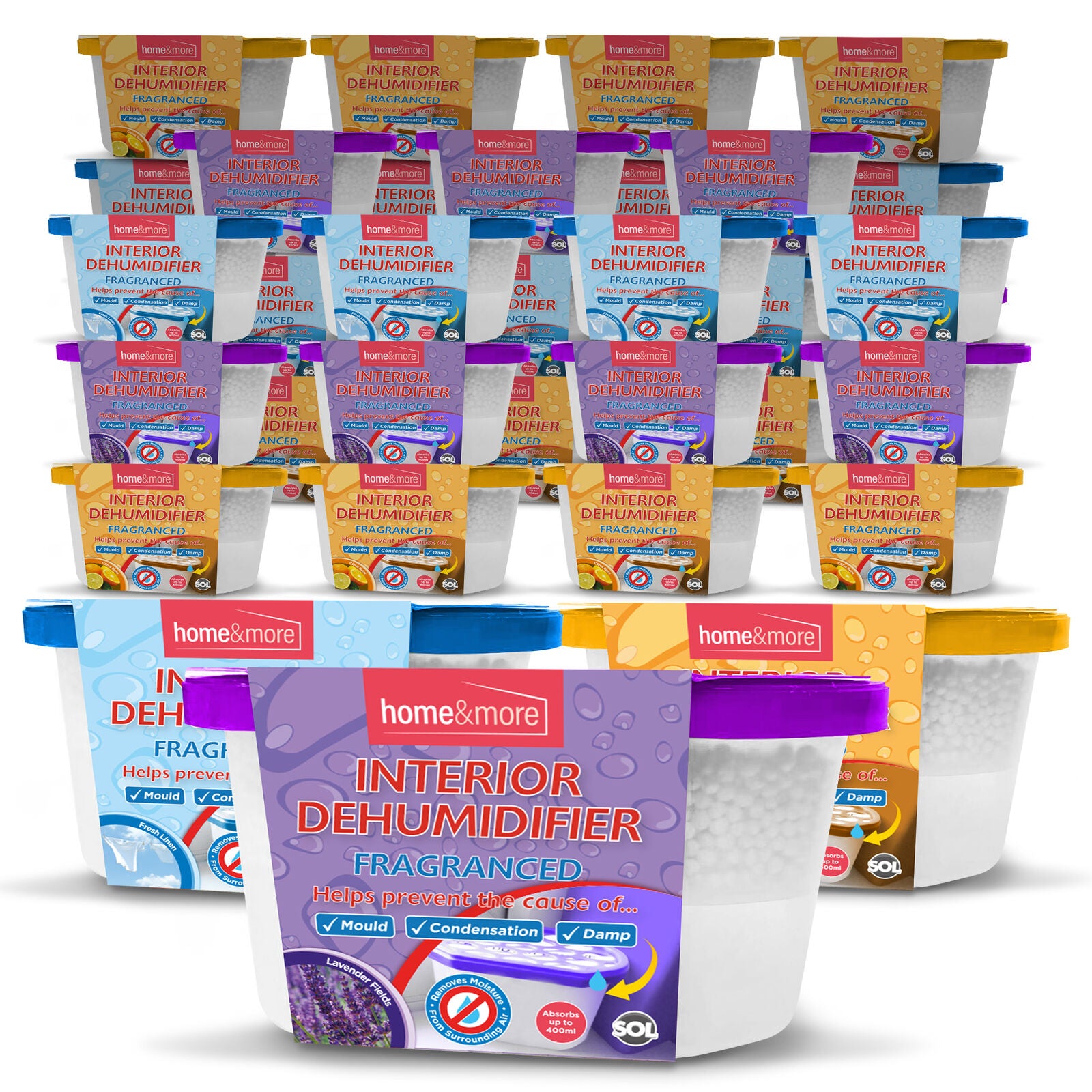 6-36 DEHUMIDIFIER Interior Damp Moisture Mould Mildew Caravan Fragranced 400ml