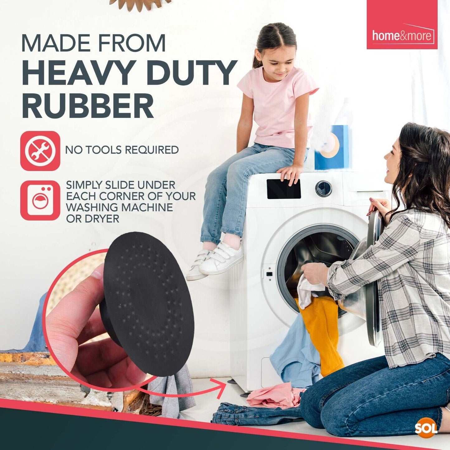 Anti Vibration Washing Machine Feet Pads | 4 Pack