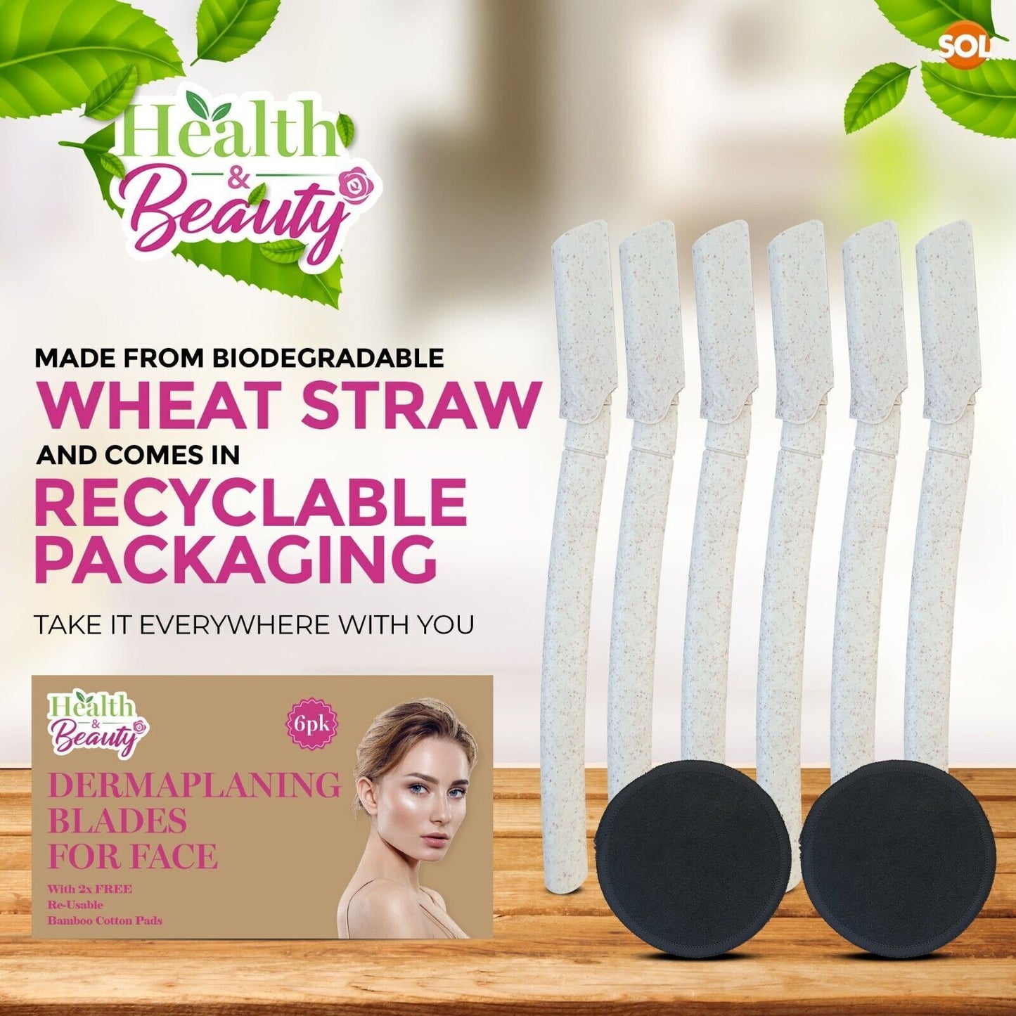 Dermaplaning Blades for Face | Eyebrow Razor | 6 Pack