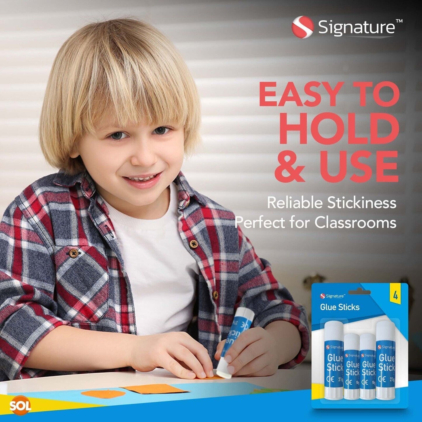Glue Sticks Multipack | Washable Non-Toxic 9g & 21g | 16 Pack