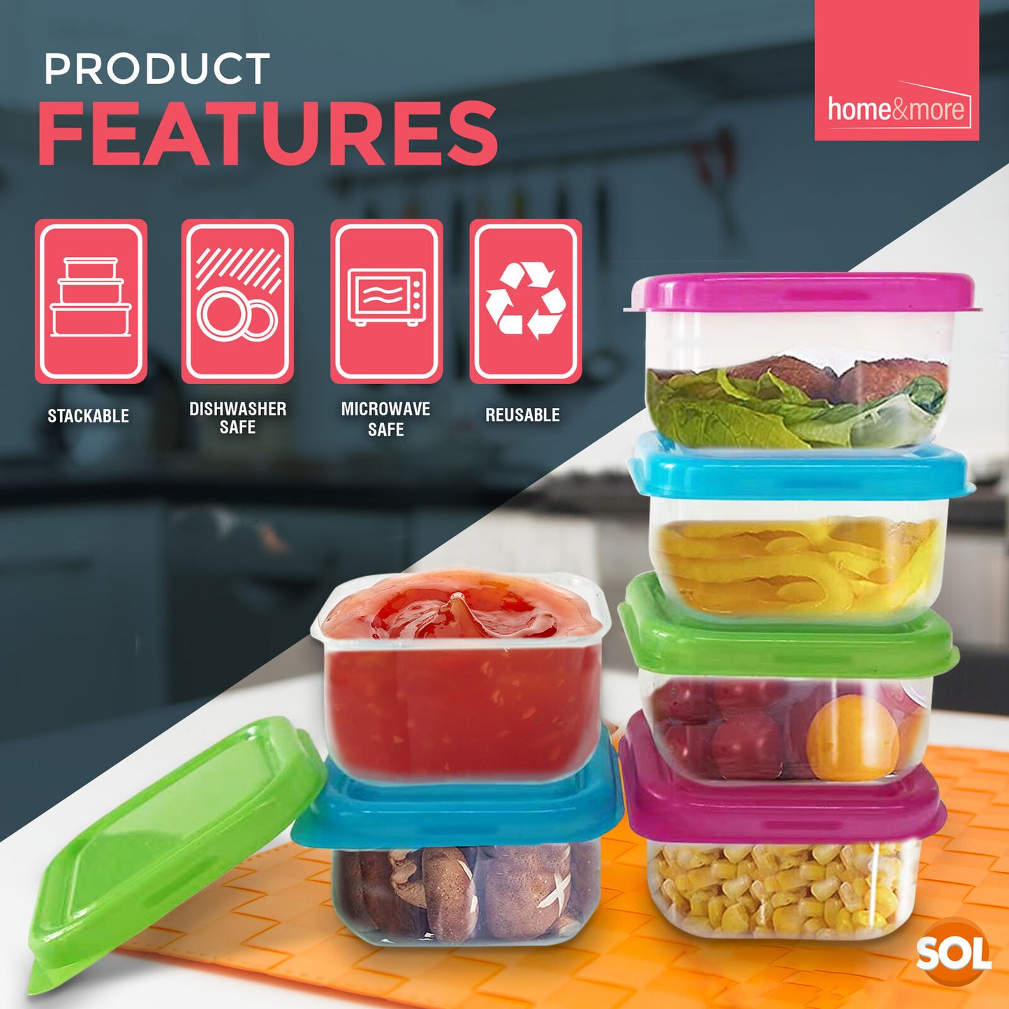 12pk Mini Plastic Storage Containers | Clear small boxes Jewelry box Food Pots
