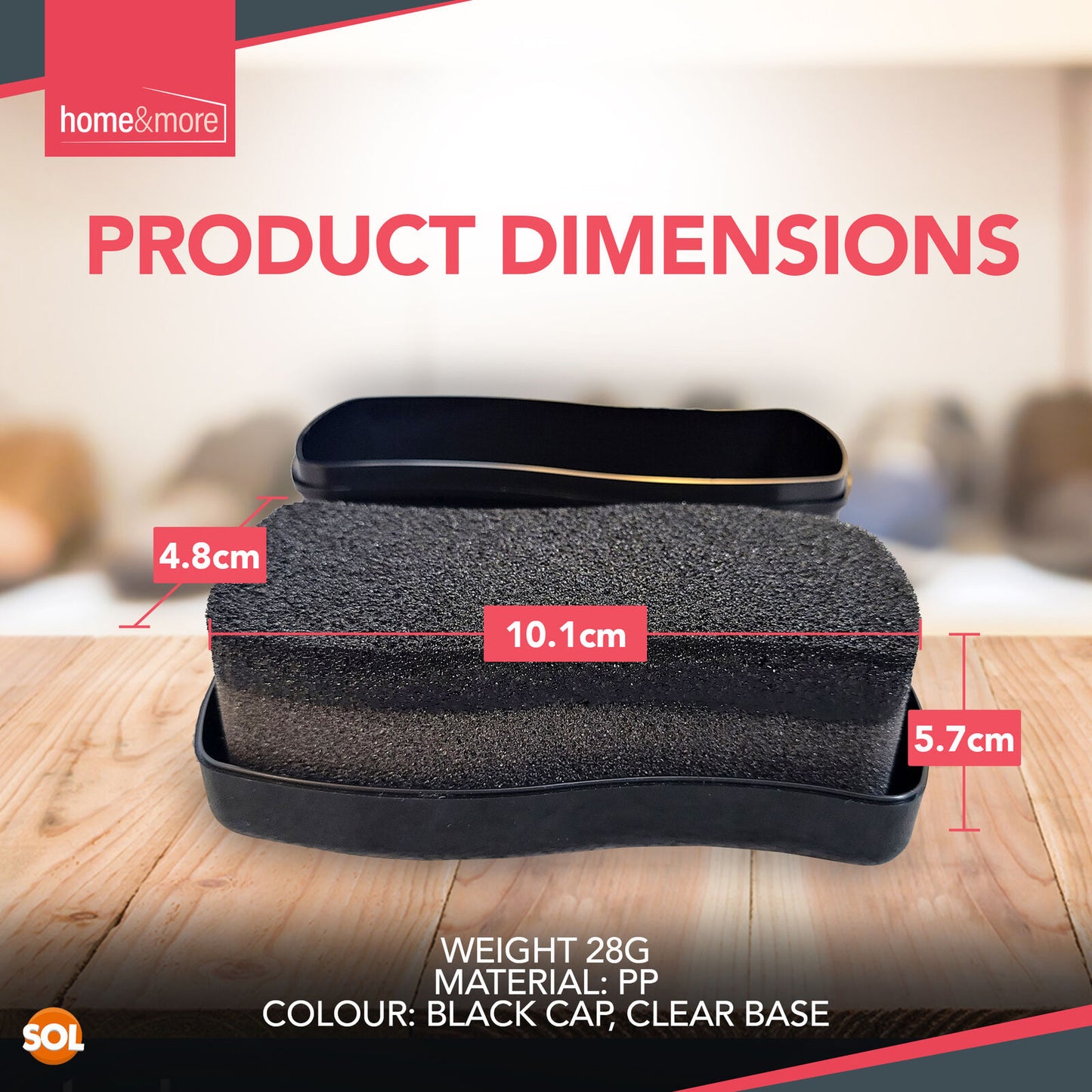 Instant Shoe Shine Sponge Black Leather Boot Polish | 3 Pack