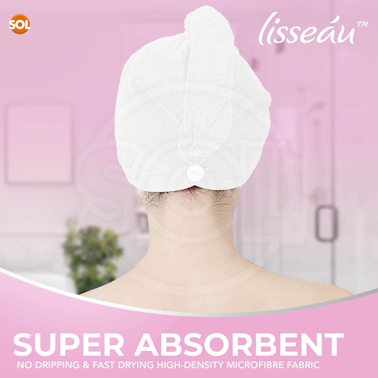 Hair Turban Towel | Microfibre Head Wrap | Quick Dry Drying Bath Shower Hat Cap
