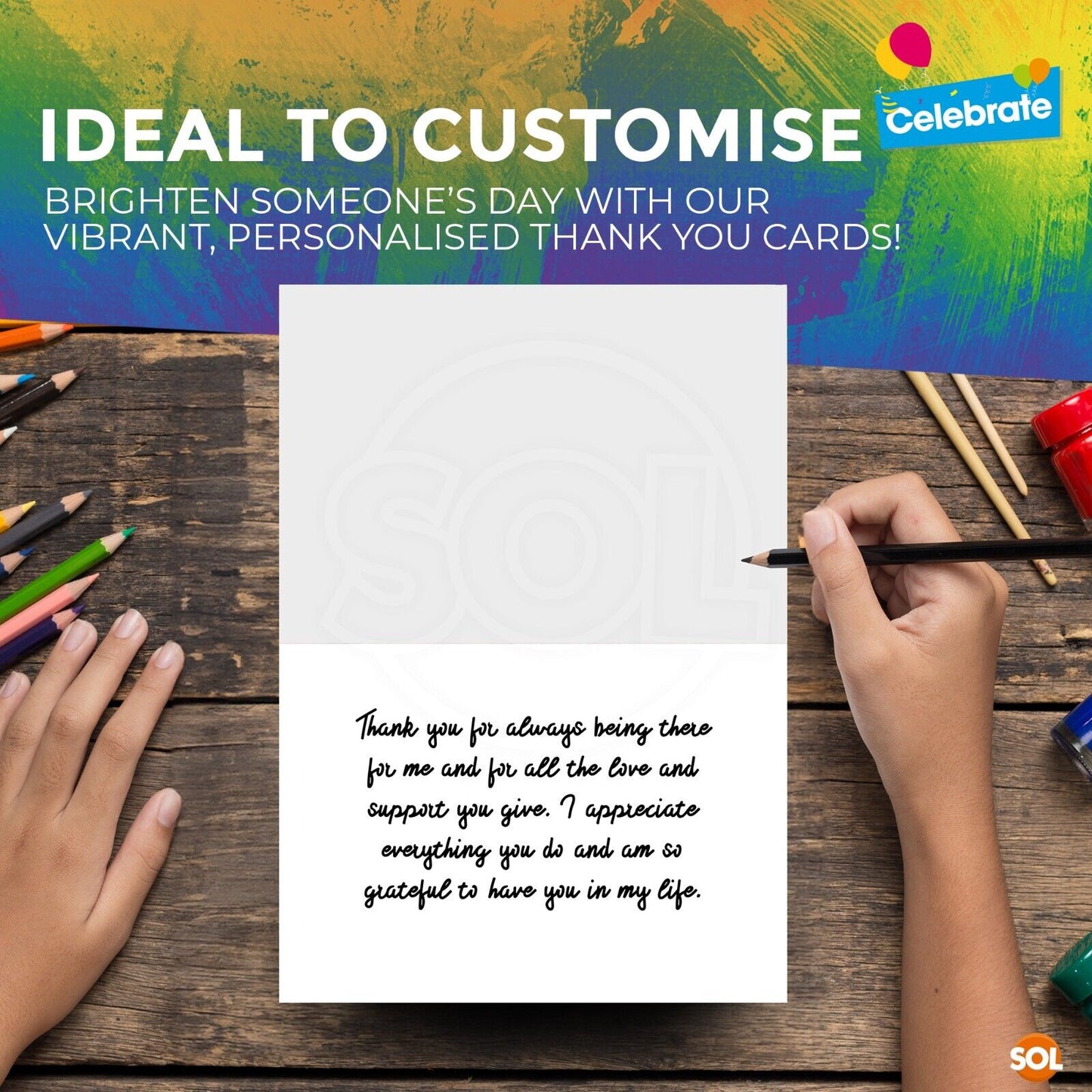 Thank You Cards Multi Pack A6 Notes with Envelopes | 18 Pack