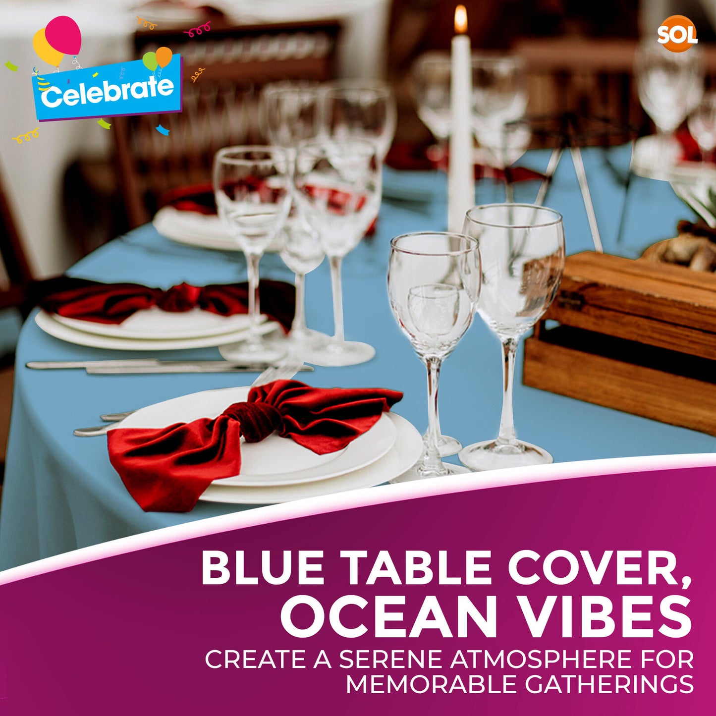 Plastic Table Covers Round 1.4M | Disposable Wipe Clean Party Cloth | 3 Pack