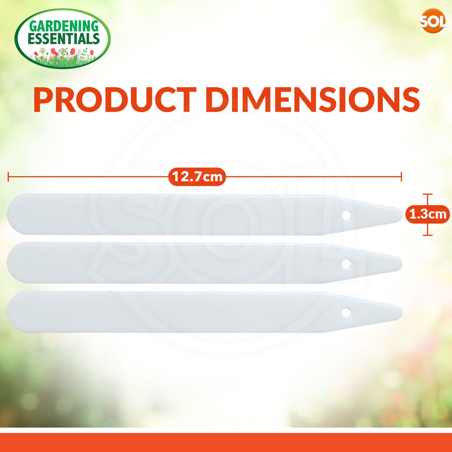 White Plastic Plant Labels Sticks | Waterproof Garden Name Tags 100 Pack