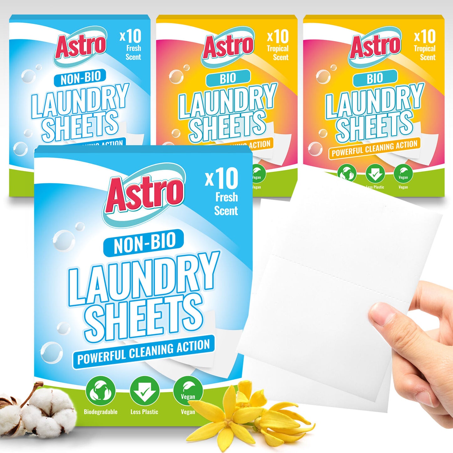 Eco Laundry Sheets Bio & Non-Bio | Washing Machine | 10 Pack