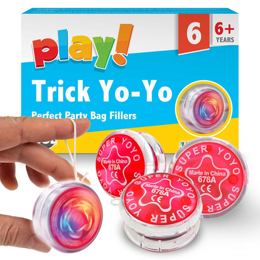 Professional YoYo Light Up Kids Toy Pro Stunt Trick Flashing Clutch Yo Yo | 6 Pack