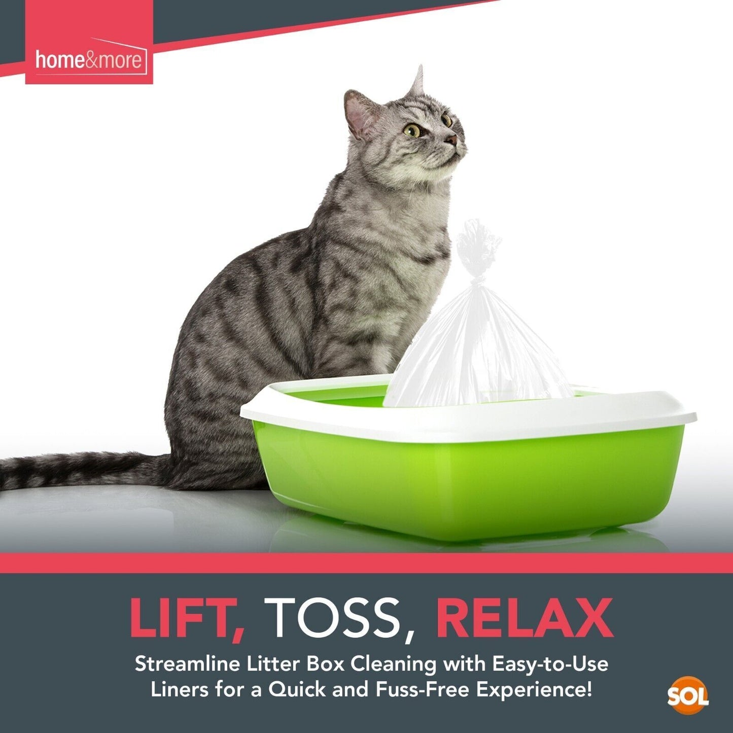 Extra Large Cat Litter Tray Liners 56x70cm | Disposable Bags | 10 Pack
