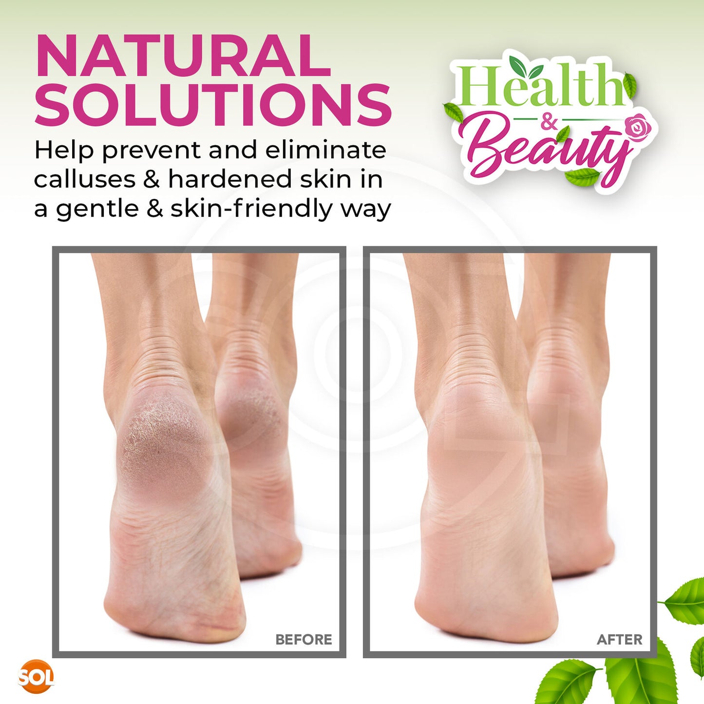 Natural Pumice Stone | Foot Callus Remover Exfoliate Skin | 2 Pack