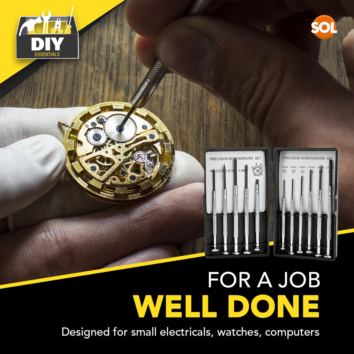 Mini Precision Screwdriver Set | Repair Tools for Electronics & Glasses | 11 piece
