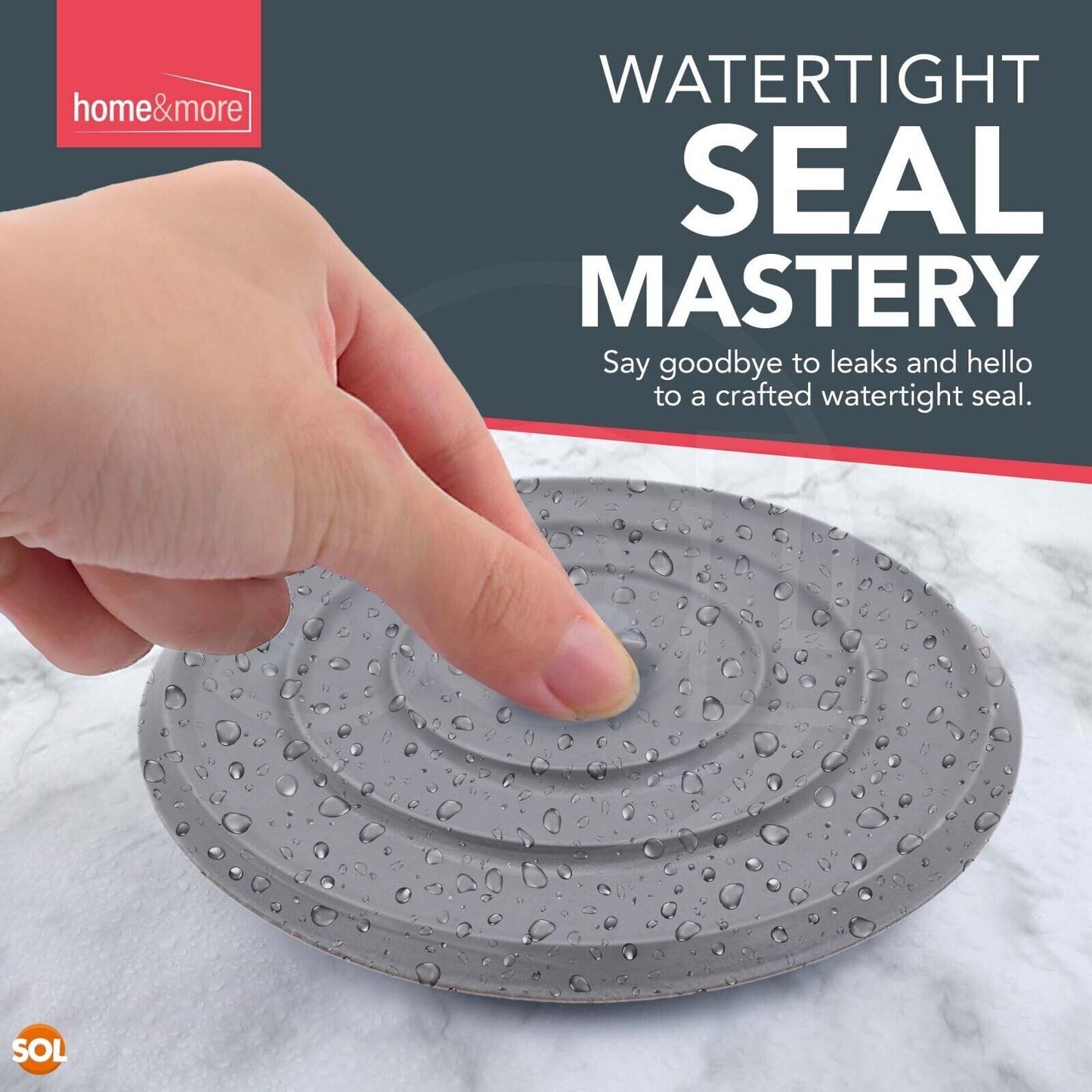 Silicone Sink Plug | Bath Kitchen Drain Hole Cover Stopper | 2 Pack