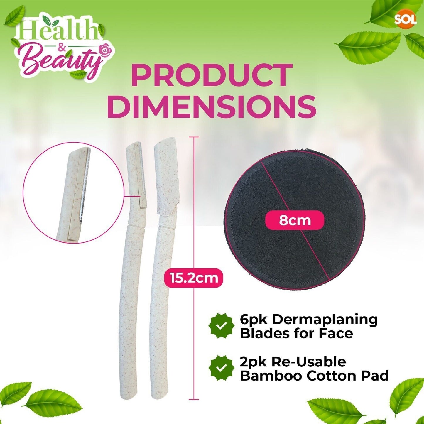 Dermaplaning Blades for Face | Eyebrow Razor | 6 Pack