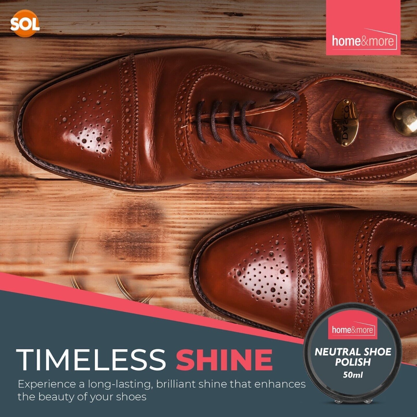 Wax Shoe Polish Neutral 50ml | Leather Boot Cleaner | 6 Pack