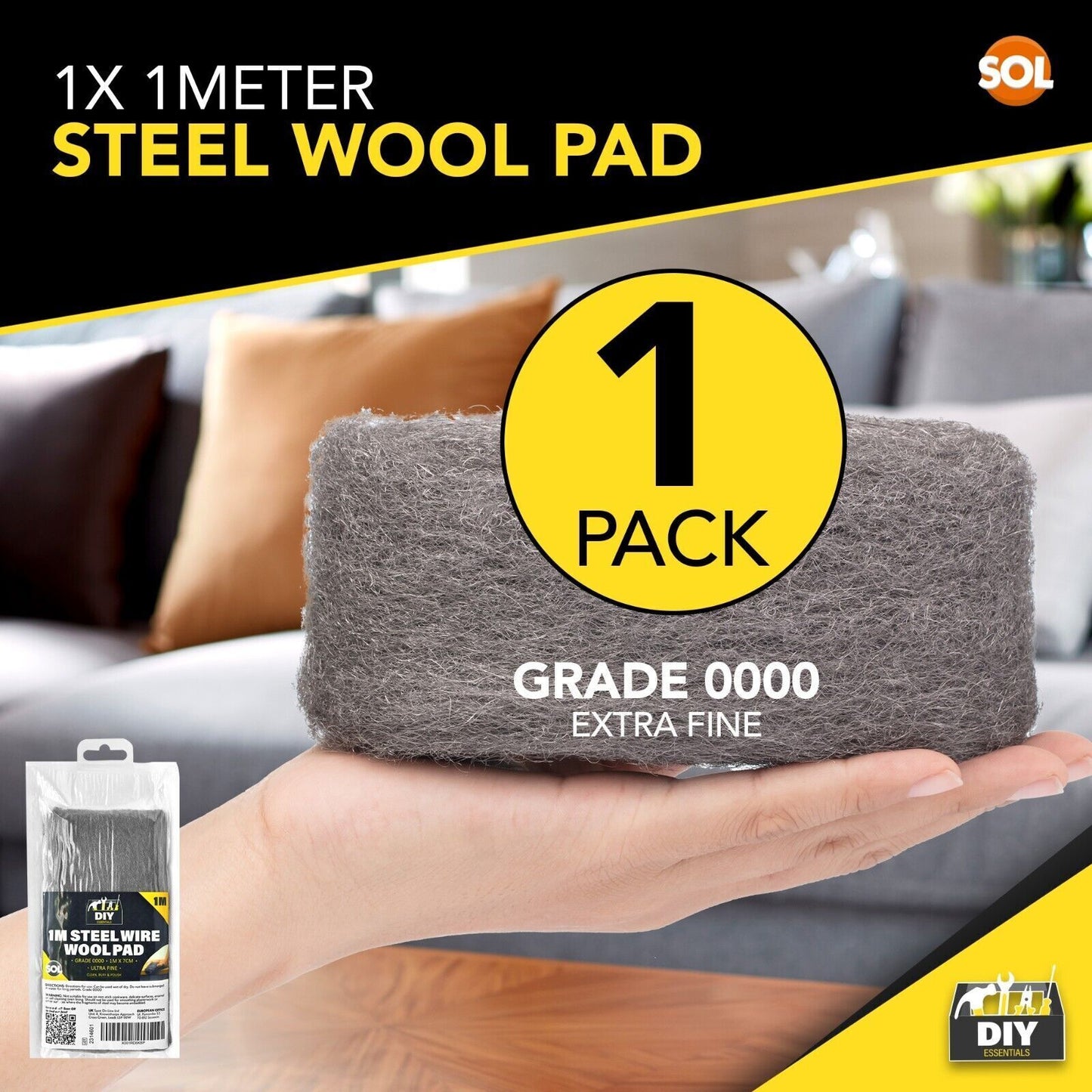 Steel Wire Wool Roll Ultra Fine | Rust & Polish | 1M