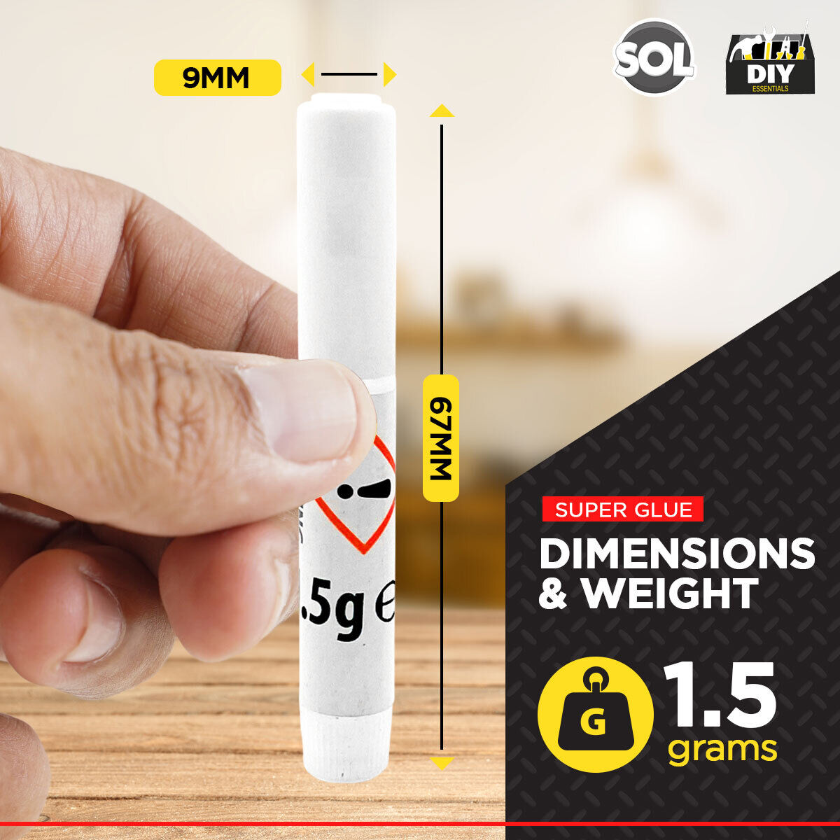 Super Glue | Extra Strong Adhesive for Plastic Rubber Wood | 24 Pack