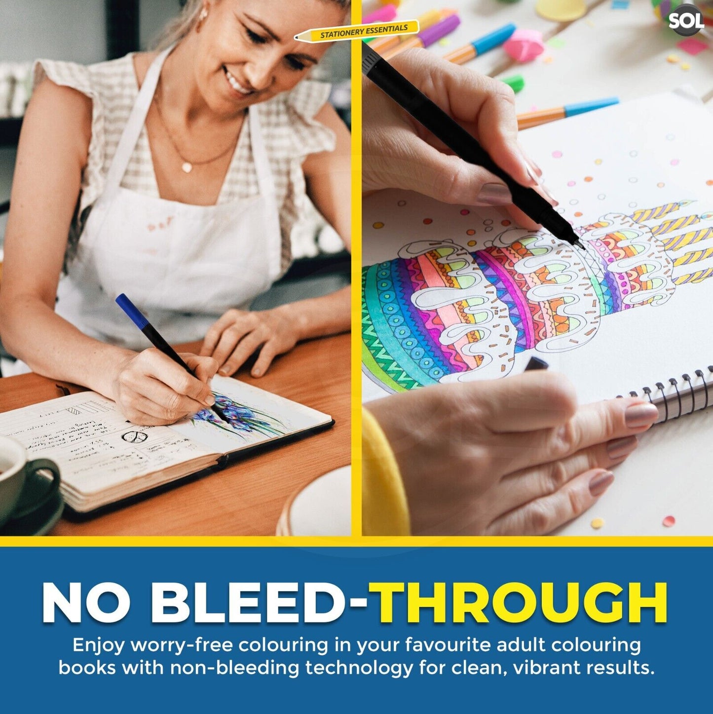 Dual Tip Brush Pens Watercolour Colouring Set | 36 Pack