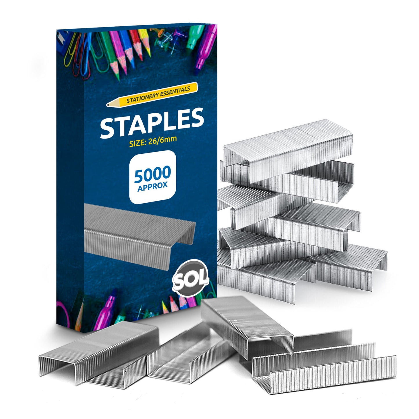 Office Staples 26/6 | Standard Fit Staplers | 5000 Pack