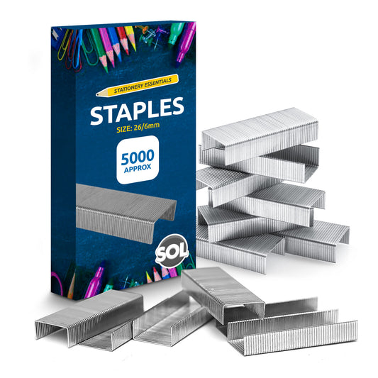Office Staples 26/6 | Standard Fit Staplers | 5000 Pack