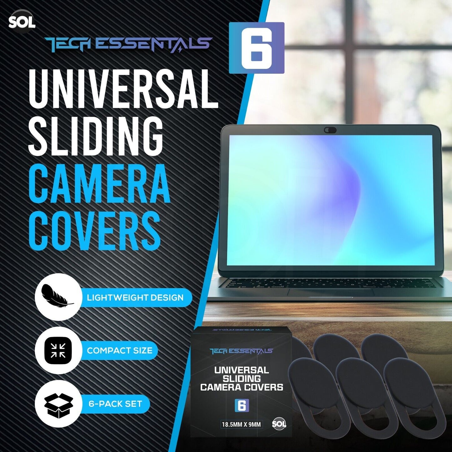 Webcam Cover Slider Laptop Tablet Phone | 6 Pack