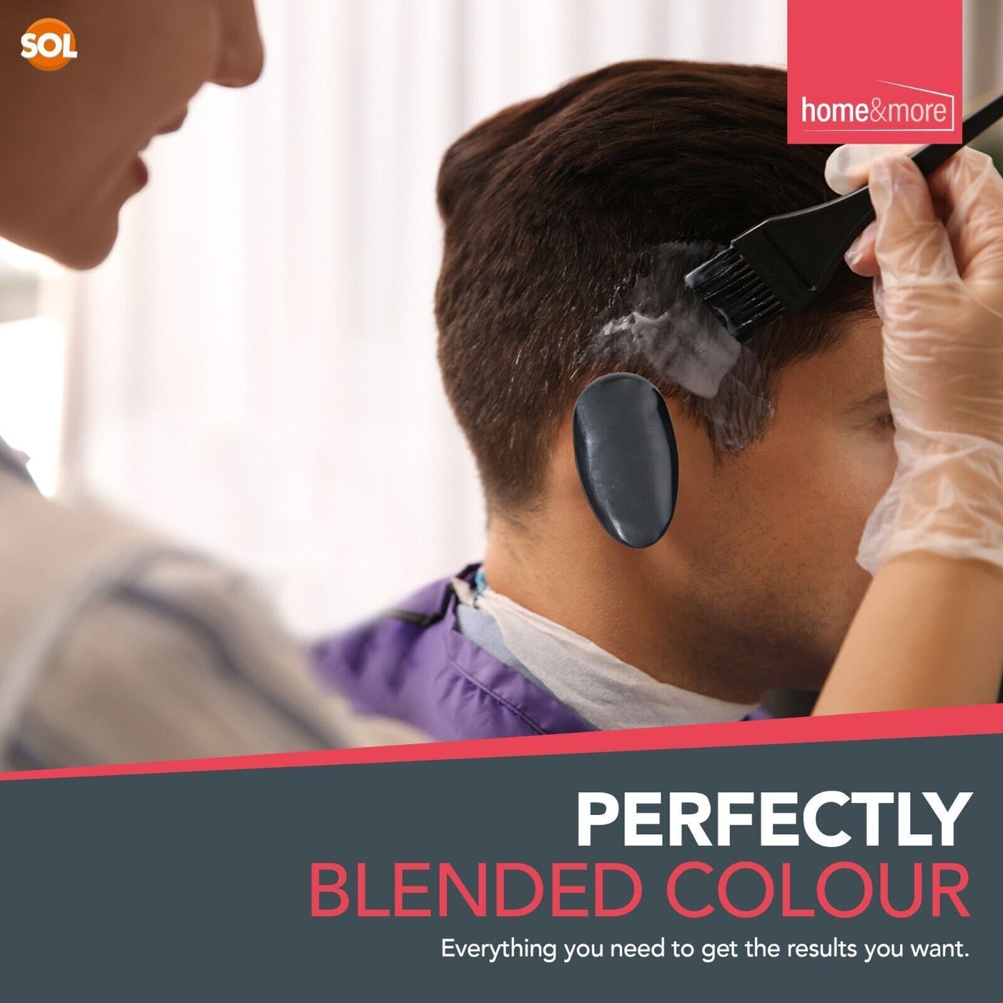 Hair Dye Kit Mixing Bowl Brush Gloves | 7 Pack