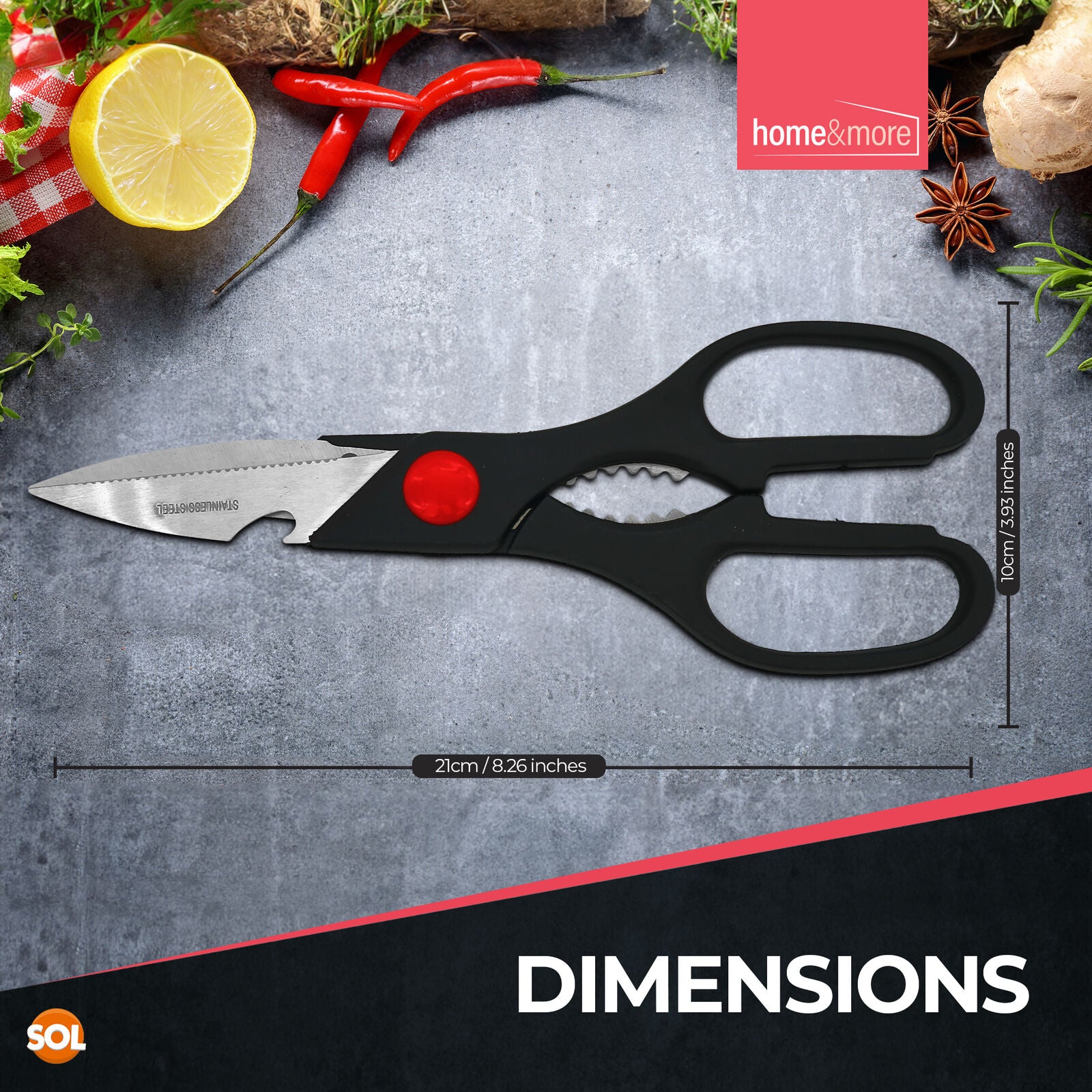 Stainless Steel Kitchen Scissors Set | Multi Purpose Heavy Duty Household Shears