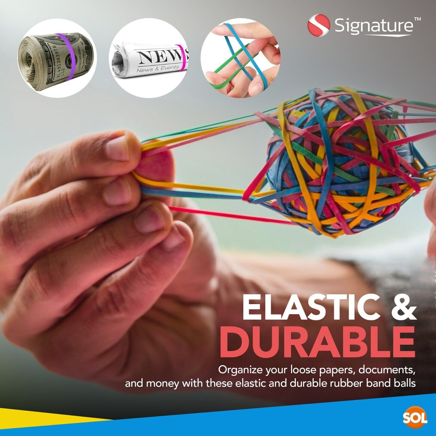 Rubber Band Balls Assorted Colours Elastic Bands | 3-6 Pack