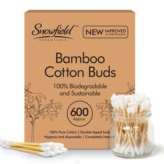 Bamboo Cotton Buds | Wooden Biodegradable Ear Swabs | 600 Pack