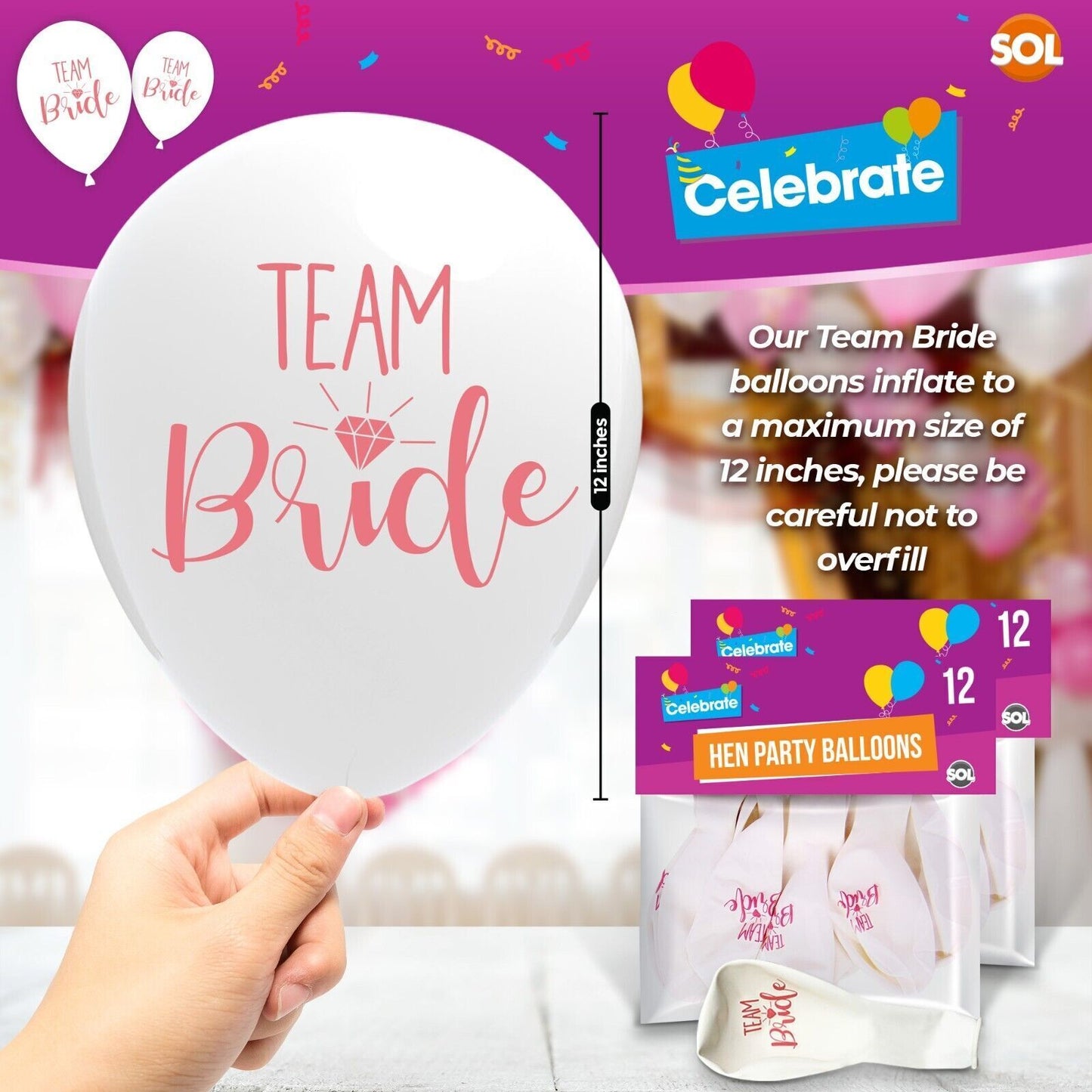 24 Team Bride Hen Party Balloons Wedding Night Do Decorations Accessories To Be