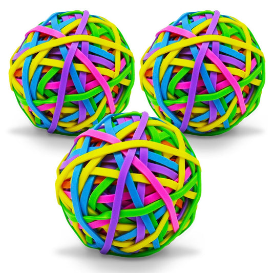 Rubber Band Balls Assorted Colours Elastic Bands | 3-6 Pack