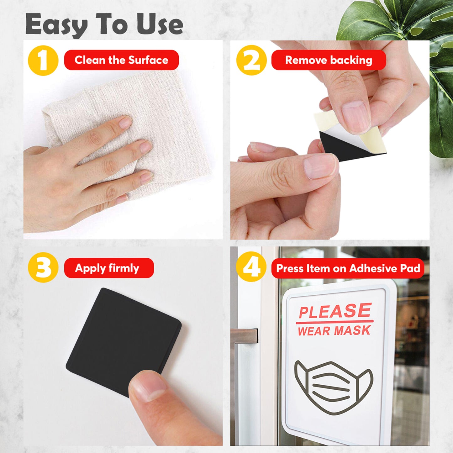 80-320 Exterior Sticky Pads | Strong Double Sided Self Adhesive Outdoor Mounting