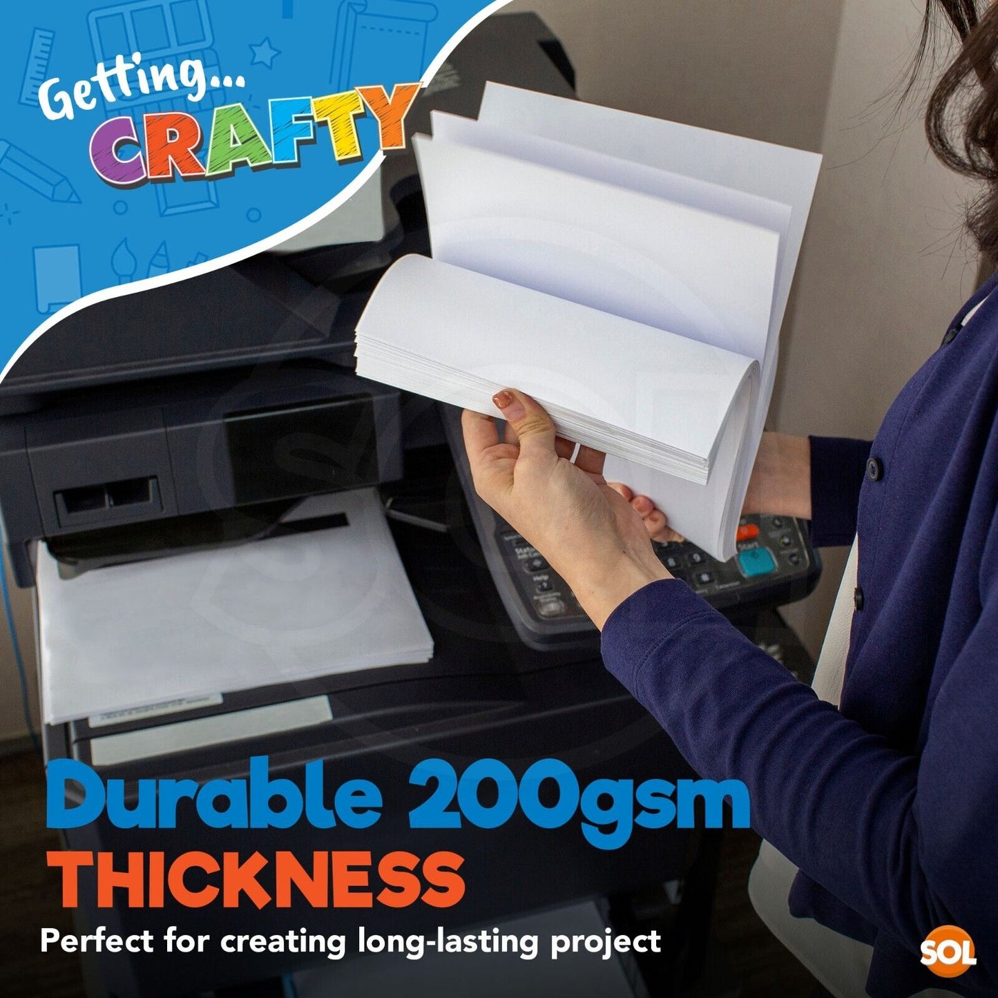 35-490 X A4 White Card 200GSM Thick Stock Paper Printer Sheets Card Making Craft