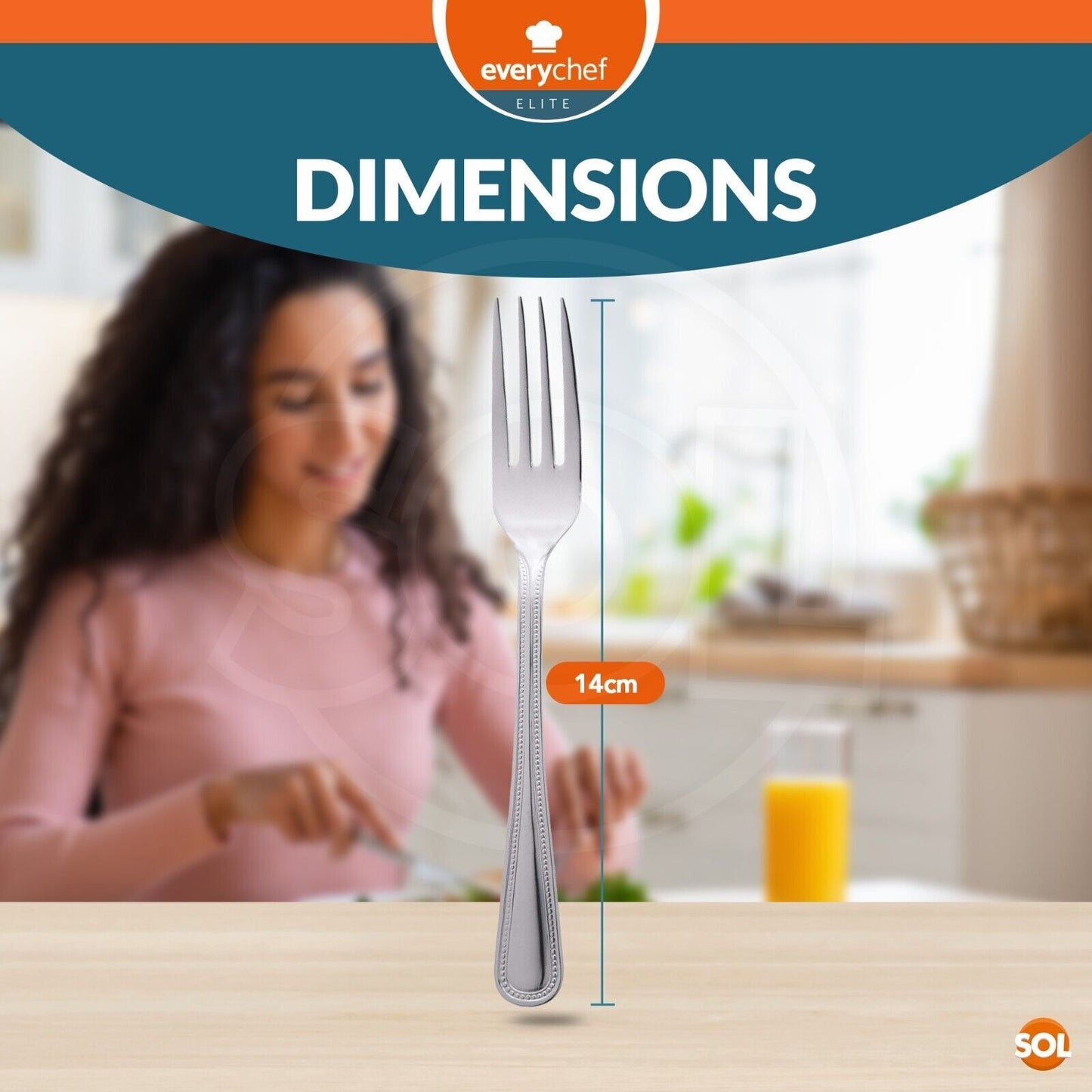 Stainless Steel Dinner Forks Cutlery Set | Kitchen Dining | 4 Pack