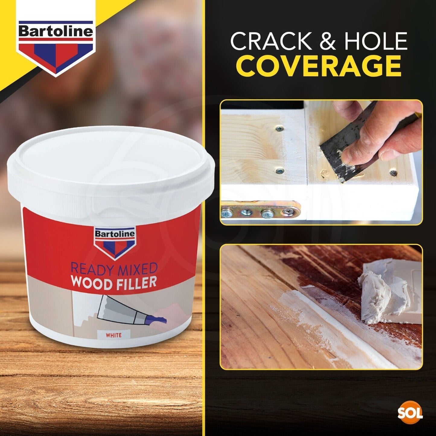 Wood Filler White 500g | Ready Mixed Cracks Repair Interior Exterior | 2 Pack