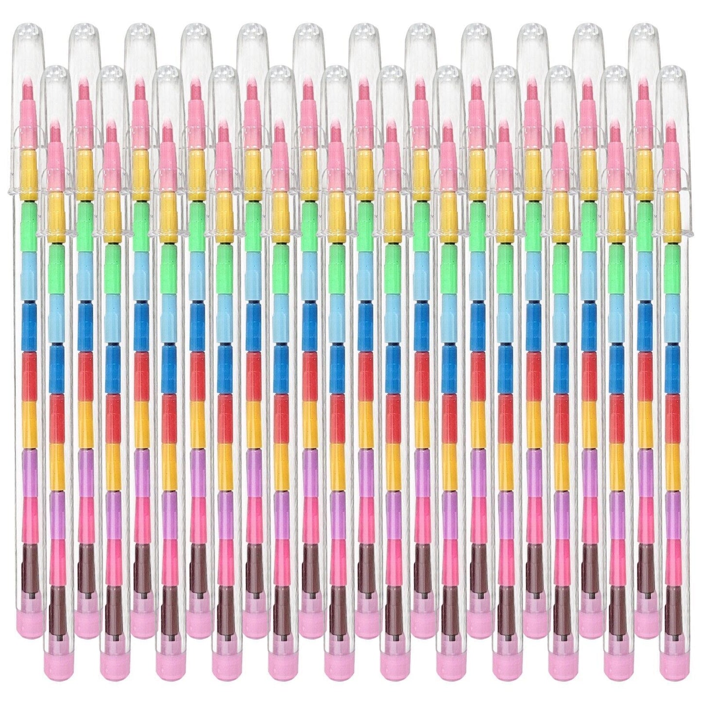 Swap Point Crayons | Stacker Swop Pencils Kids Party Favours | 12 Pack