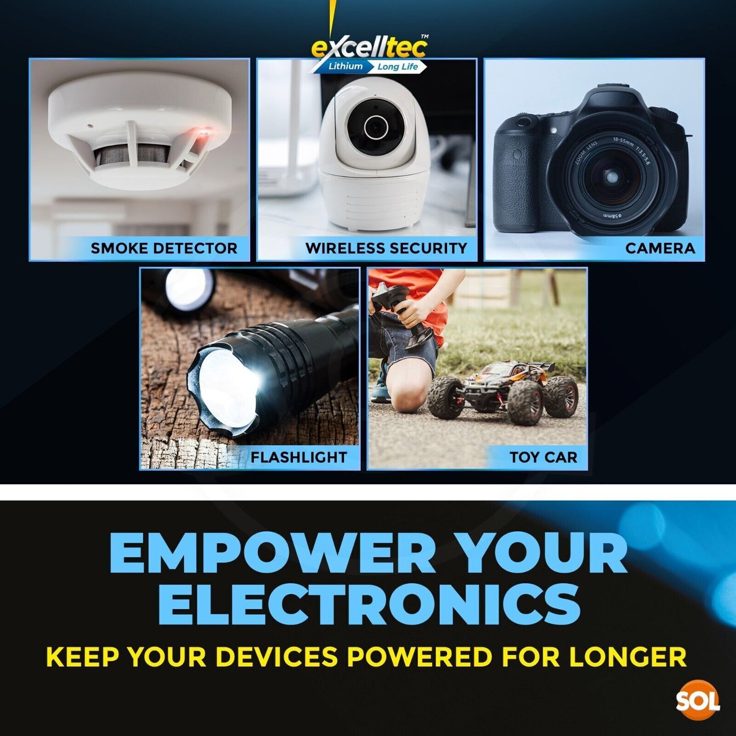 CR123A 3V Lithium Battery | High Capacity Camera Batteries | 4 Pack