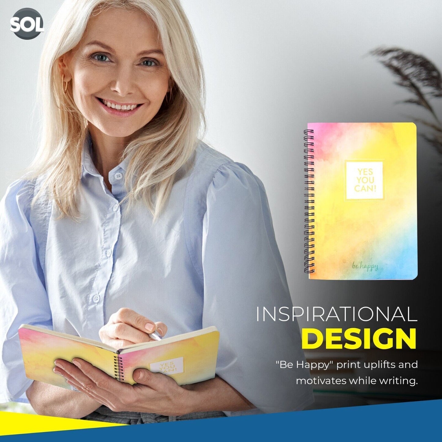 A5 Notebook Spiral Bound Ruled Lined Notepad | 128 Pages School Note Pad