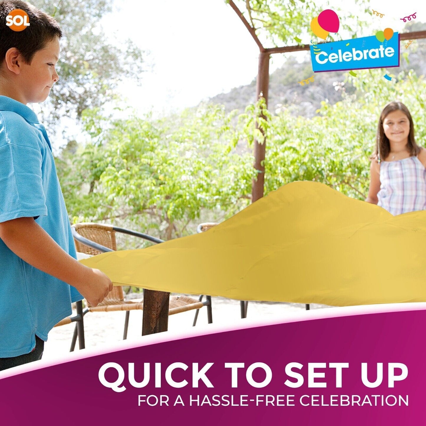 Plastic Table Covers Round 1.4M | Disposable Wipe Clean Party Cloth | 3 Pack