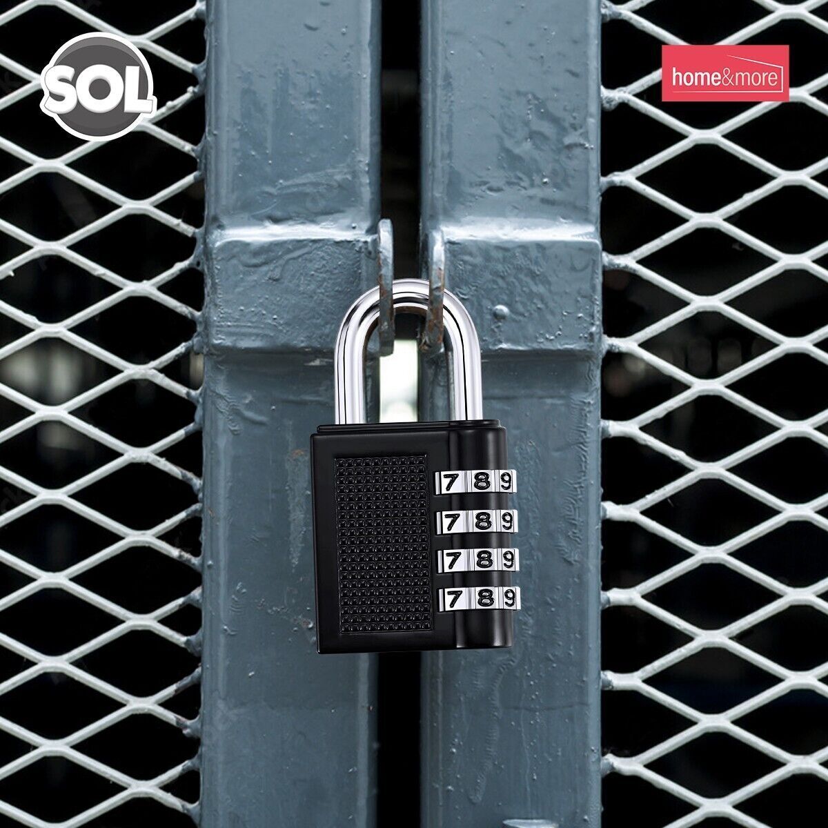 2x 4 Digit Combination Padlock Heavy Duty Outdoor Lock Gym Travel Luggage Locker